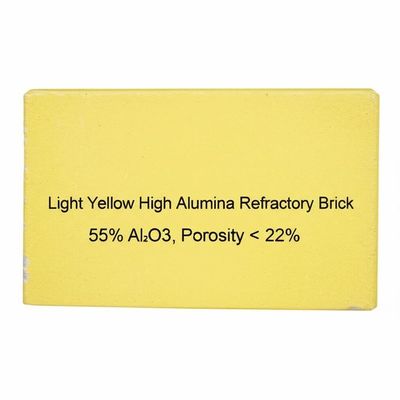 acheter Light Yellow High Alumina Refractory Brick with 55% Al2O3 and Porosity Below 22% online manufacture